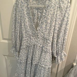 Leopard open back dress